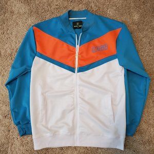 Shcreo Crown Men's Blue/White/Orange Track Jacket SZ M